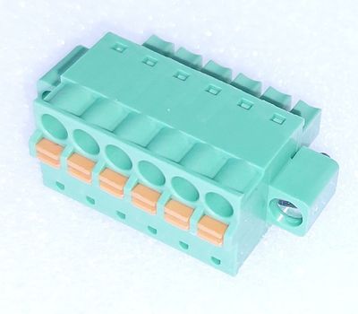 Pluggable TERMINAL BLOCK, R3.81 6X 1.5 mm², Push In, 8 A