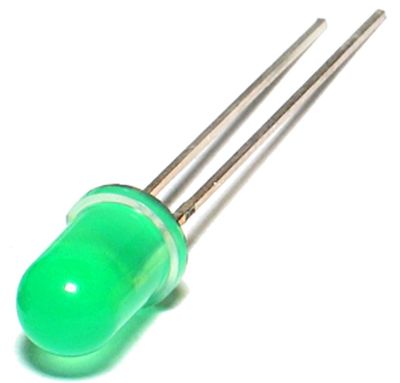 LED 5mm GREEN 60deg 12V with resistor