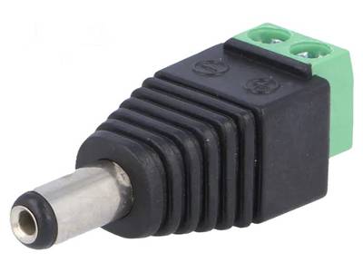 DC connector 2,1mm with screw terminal DC connector 2,1mm with screw terminal