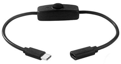 USB-C to USB-C Cable with Switch 0,3m