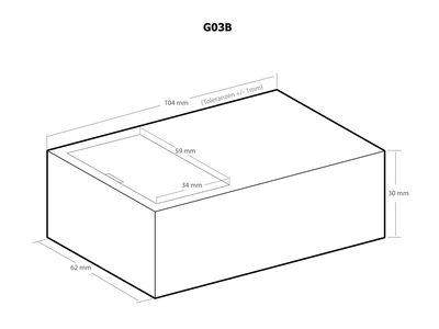 PLASTIC ENCLOSURE 104x62x30mm musta