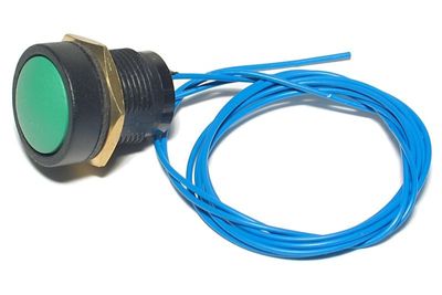 Normally closed pushbutton switch IP67 0,1A 50VDC green
