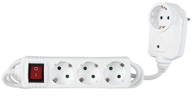 1+3-PIECE EXTENSION LEAD WITH SWITCH AND SURGE PROTECTOR 1,5M