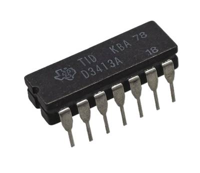TTL logic IC NAND 7413 (D3413A) DIP14
