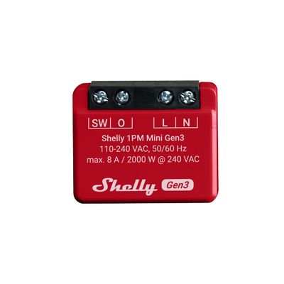 SHELLY PLUS 1PM Mini Gen 3 RELAY SWITCH 1x8A+PM SHELLY PLUS 1PM Mini Gen 3 RELAY SWITCH 1x8A+PM