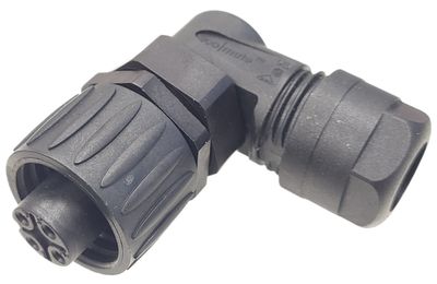 Ecomate 4-pin female for cable, angled