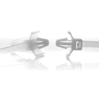 PUSH MOUNT CABLE TIE 110x2,5mm WHITE 100pcs