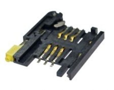 SIM Card Socket Bar push, 6pin, with switch