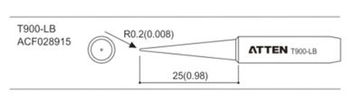 ATTEN T900-LB SOLDERING TIP LONG 0,4mm