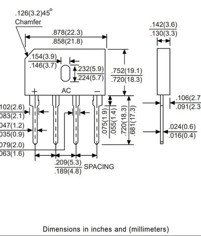 DIODE BRIDGE 4A 800V