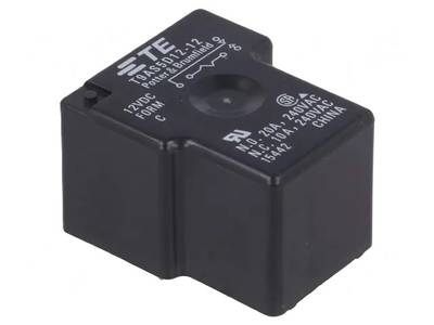 PCB relay 1-pole changeover 20A 12VDC