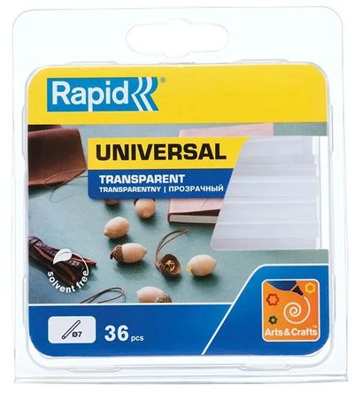 HOT GLUE STICK 7mm transparent 36kpl length 90mm