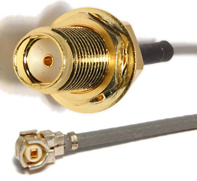 U.FL - SMA(F) Bulkhead Jack 1,13mm L-150mm