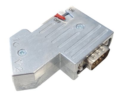 Profibus connector D9 female/male 35deg P/D