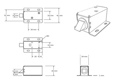 LOCK-STYLE SOLENOID 12VDC