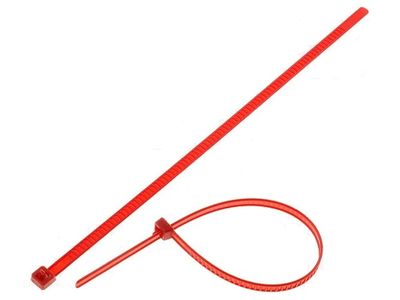 RE USABLE NYLON CABLE TIE 195x4,7mm RED 25pcs