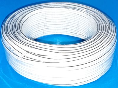 Speaker cable 2x 0,50mm2 white (OFC) 25m