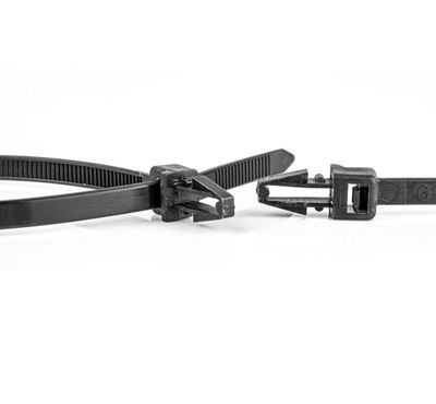 PUSH MOUNT CABLE TIE 150x3,6mm BLACK 100pcs