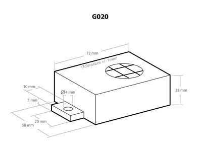 PLASTIC ENCLOSURE 72x50x28mm black PLASTIC ENCLOSURE 72x50x28mm black