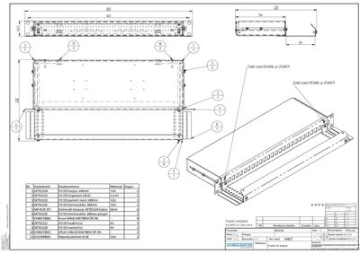 Front Panel for Fibre Optics 24 x SC Simplex 19" 140mm