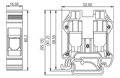 Dinkle DK35H-PE, GTB C2, screw, 2.5-50mm2, GY Dinkle DK35H-PE, GTB C2, screw, 2.5-50mm2, GY