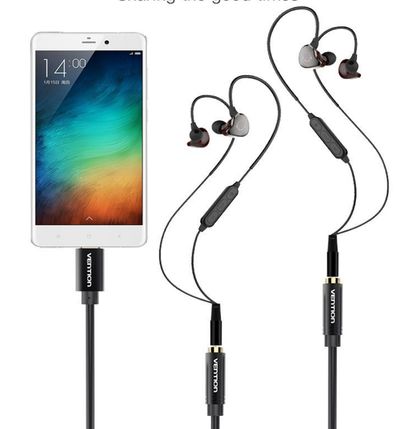 ADAPTER 2x 3,5mm STEREO JACK / USB-C