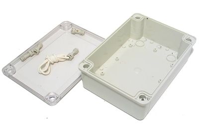 TRANSPARENT PLASTIC ENCLOSURE IP65 60x180x130mm