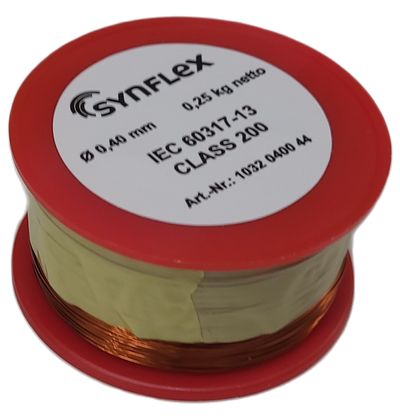 LACQUER INSULATED COPPER WIRE Ø0,4mm 250g ROLL