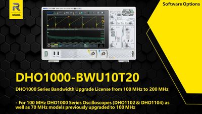 Rigol DHO1000 100MHz to 200MHz Option license