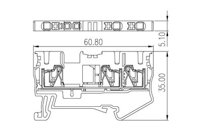 Dinkle DP2.5N-TN, SLFTB C3, 800V 24A, pushin, 0.14-4mm2, BG