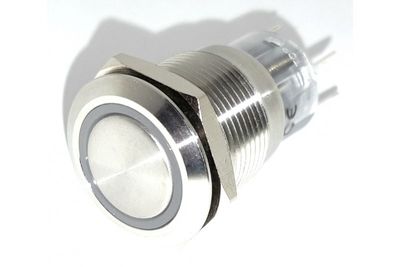 PUSH-BUTTON SWITCH WITH BLUE LED OFF-(ON)