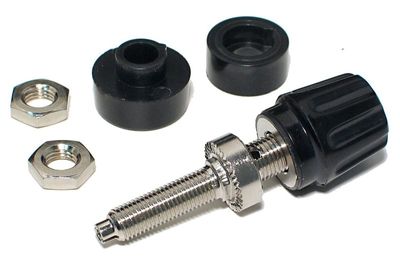 4mm 63A 60V CAPTIVE BINDING POST Hirschmann BLACK 4mm 63A 60V CAPTIVE BINDING POST Hirschmann BLACK