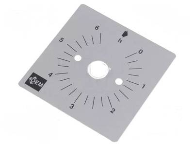 Timer scale plate 0-6h