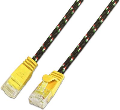 CAT6 FLAT NETWORK CABLE U/UTP TOUGH 0,5m yellow