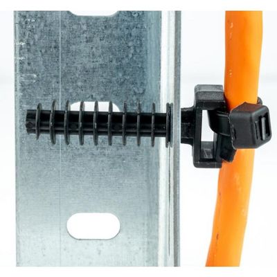 CABLE TIE MOUNT MOUNT FOR Ø9,5mm PANEL HOLE BLACK 100pcs