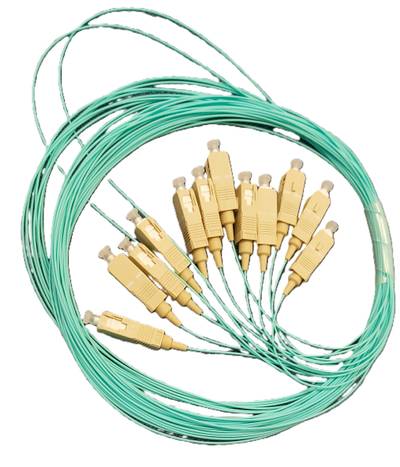 MULTIMODE SC-PIGTAIL SET 12pcs 1,5m aqua