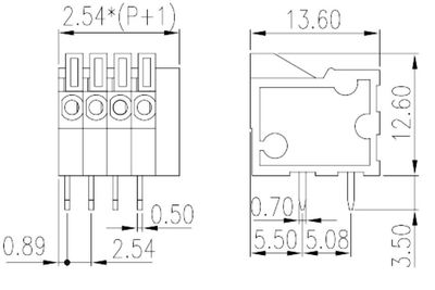 SCREWLESS TERMINAL BLOCK 12x R2,54