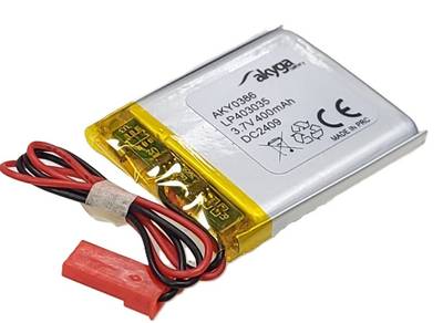 Li-Po battery  3,7V  400mAh 35x30x4mm