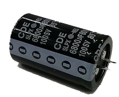 ELECTROLYTIC CAPACITOR 85°C 6800µF 80V 30x50mm Snap