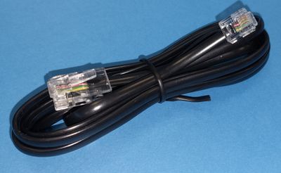 MODULAR PHONE LINE CORD RJ45/RJ11 2m black