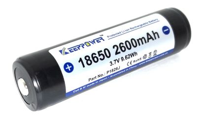 18650-SIZED BATTERY 3,7V 2400mAh LITHIUM