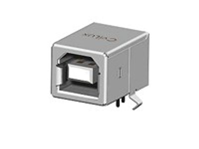 USB-B horizontal black Au Flash