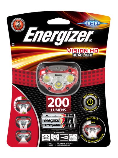 HEADLAMP ENERGIZER VISION HD (3xAAA)