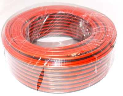 Speaker cable 2x 0,50mm2 black/red (OFC) 25m