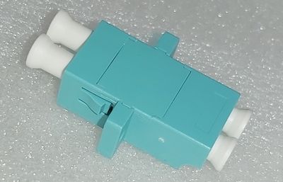 LC Duplex Adapter OM3 Aqua Zr sleeve