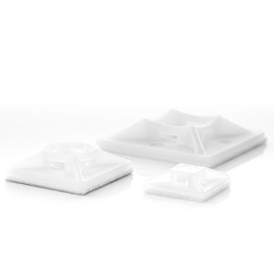 SADDLE TIE MOUNT 19x19mm WHITE 100pcs SADDLE TIE MOUNT 19x19mm WHITE 100pcs