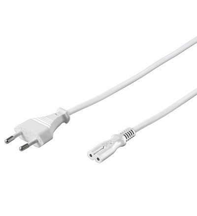 UNIVERSAL POWER CORD IEC C7 WHITE 5.0m