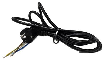 APPLIANCE CORD SCHUKO/FREE END BLACK 2m 3x1mm2