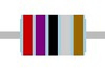 METAL FILM RESISTOR 0,6W: 2,7ohm