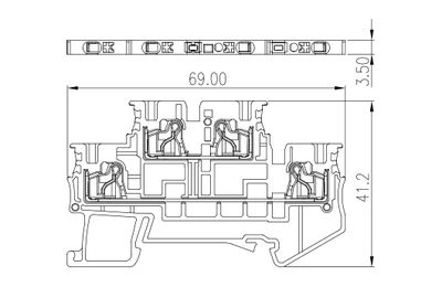 Dinkle DPP1.5N, BiLFTB, pushin, 0.14-1.5mm2, BG
